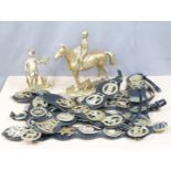 Horse brasses, horse and rider etc