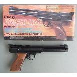 Daisy Power Line Model 717 .177 target air pistol with shaped and chequered grips and adjustable
