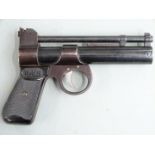 Webley Junior .177 air pistol with named and chequered grips, serial number 219.