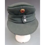 WW2 German field cap with Edelweiss side badge
