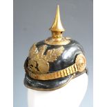 German officer's Baden Regiment pickelhaube helmet complete with Baden cockade and lining