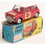 Corgi Toys diecast model Austin Seven 1966 R.A.C. International Rally B.M.C. Mini-Cooper 'S' with