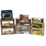 Nine Corgi diecast model vehicles including Classics, Motoring Memories, 50's Classics, Minissima