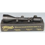 Walther 3-9x56 rifle scope 2.1503 with scope mounts, in original box.