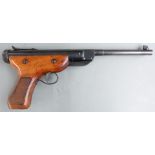 Diana .177 air pistol with chequered wooden grips and adjustable sights, NVSN.