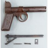 Webley Junior .177 air pistol with reeded metal grips, serial number JJ8808.