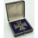 German Army WW1 white metal Iron Cross first class, marked CD800 to reverse