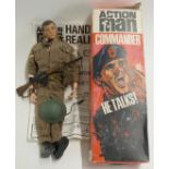 Palitoy Action Man Talking Commander action figure doll, in original box.