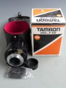Tamron 350mm f5.6 tele macro catadioptric lens in original box