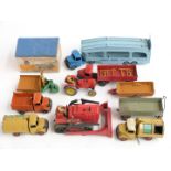 Ten Dinky Toys and Supertoys diecast model commercial and agricultural vehicles including Dinky Toys