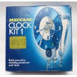 Meccano Clock Kit 1, in original box.