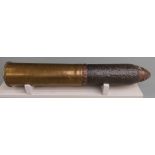 British Army WW1 18lb artillery shell dated 1916 and a smaller example