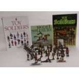 Forty-seven Britains and similar diecast and lead model soldiers including British Infantry,