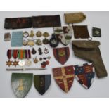 WW2 medals, badges and ephemera, believed to have been awarded to 243607 Lieut. Donald Peter