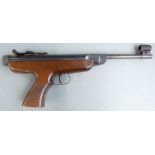 Original .177 target air pistol with shaped grip and adjustable sights, NVSN.