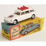 Corgi Toys diecast model Citroen Safari Corgi Ski Club with white body, beige interior and red roof