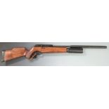 BSA PCP .177 target air rifle with chequered grip, raised cheek piece, adjustable trigger, sound