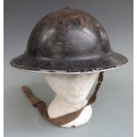 British military Brodie helmet dated 1939 and with maker's mark HSV