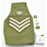 British Army two Royal Gloucestershire Hussars sweetheart brooches, veteran's badge, lighter and