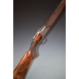 Browning B25 12 bore over and under ejector shotgun custom built and engraved by A M Brown with