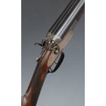 James Woodward & Sons 12 bore side by side hammer action shotgun with named and engraved locks,
