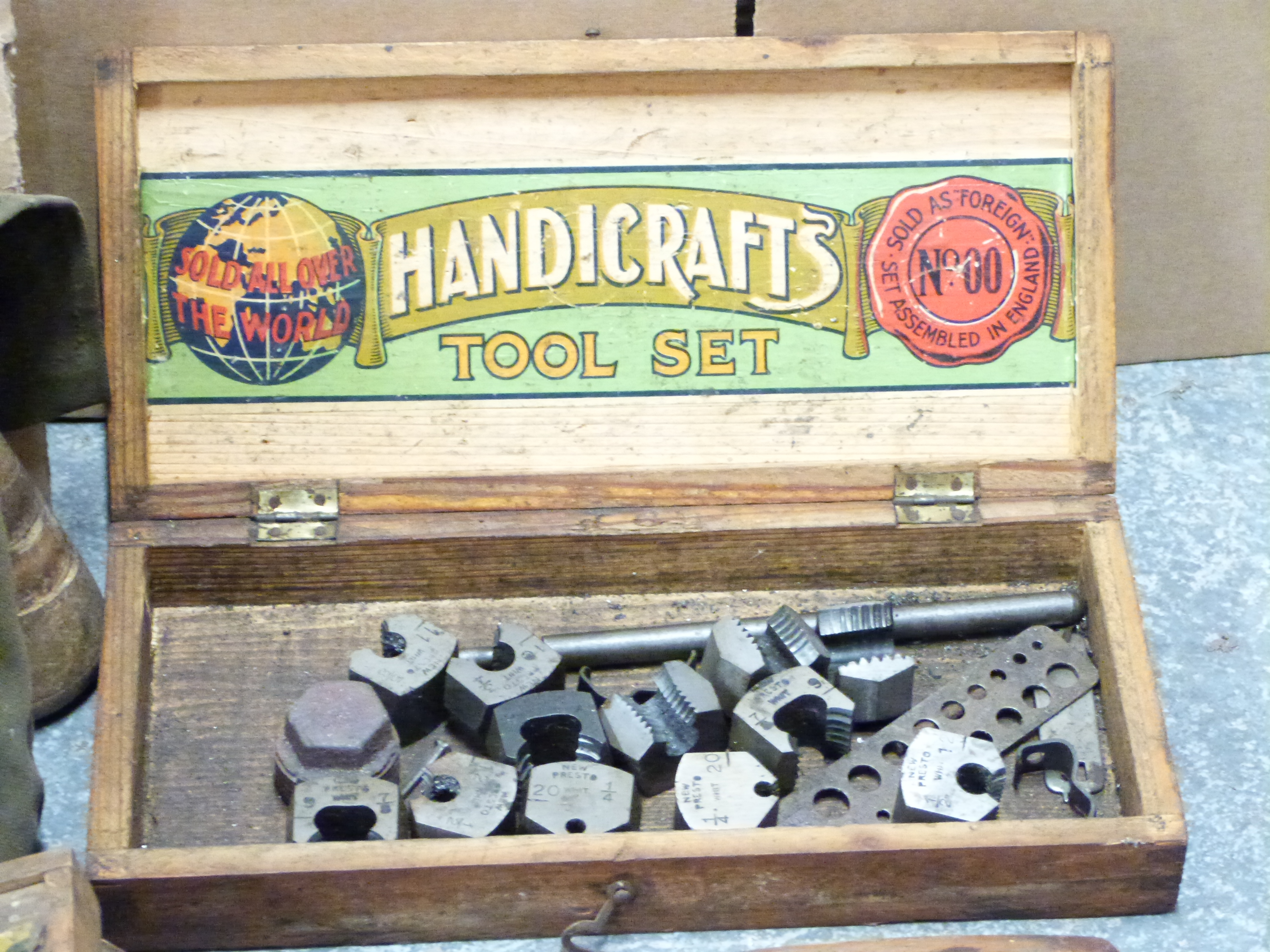 A collection of lead, engineering and woodworking tools including Rabone, top and die sets, chisels, - Image 2 of 4
