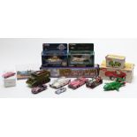 Fourteen Corgi, Tonka, Dinky and similar diecast model vehicles including limited edition gold