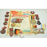 Small collection of commemorative medals for Russia, China, Belgium etc
