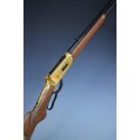 Winchester Northwest Territories Centennial .30-30 underlever rifle with with gold plated lock, butt