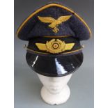 Six various replica Nazi German caps including Luftwaffe