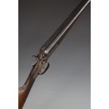 S Veals & Son of Bristol 12 bore side by side hammer action shotgun with named and engraved locks,