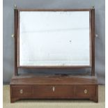 A 19thC mahogany dressing mirror with three drawers, W55 x D22 x H64cm