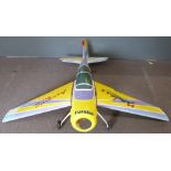 Yak 54 radio crontol model aircraft to suit petrol or similar engine, wingspan 180cm