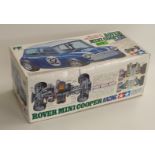Tamiya 1:10 scale radio controlled Rover Mini Cooper Racing model kit, 85211 9800, in original box.