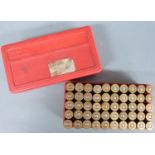 Fifty .44-40 Winchester rifle cartridges, in MJM cartridge box PLEASE NOTE THAT A VALID RELEVANT