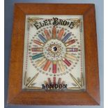 Eley Brothers of London shotgun and rifle cartridge display with 'Kynoch Ltd Trade Mark'  and '