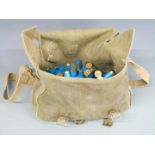 One-hundred Sportsman Eibar Trust 12 bore shotgun cartridges in canvas cartridge bag PLEASE NOTE