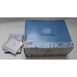 Dreamcast video games console, in original box.