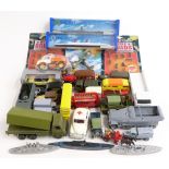 Thirty-two Dinky Toys, Matchbox, Maisto, Battle Squads, Minic Ships and similar diecast model