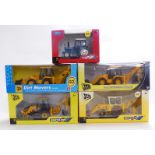 Five Britains and similar diecast model agricultural and construction vehicles including JCB and