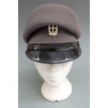 Royal Air Force cap and side hat with a bullion wire badge, RARANC hat, St John's cap and one other
