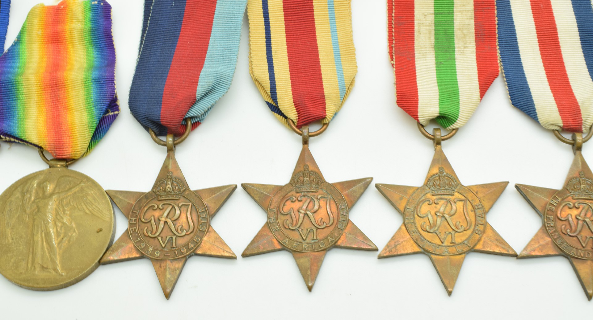 British Army WW1 medals comprising Victory Medal and War Medal, both named to 56118 Private J H - Image 2 of 8