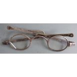 Pair of Georgian hallmarked silver framed spectacles, hallmarks for Birmingham 1821, maker Joseph