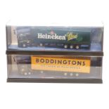 Two Corgi 1:50 scale diecast model lorries Boddingtons 75202 and Heineken 75404, both in original