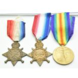 British Army three WW1 medals comprising 1914 Star named to 2268 Pte T Donlan, 6th Cheshire