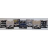 Seven Factory The Beatles Album Cover diecast model vehicles, all in original display boxes.