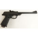 Walther LP Model 53 .177 air pistol with shaped and chequered grips and adjustable sights, serial