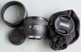 Nikon AF-S Nikkor 50mm f/1.4G lens in box