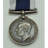 Royal Navy George VI Good Conduct and Long Service Medal named to Ply 20205 W F Osbourne, Royal