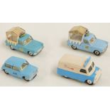 Four Corgi diecast model Walls Ice Cream vehicles comprising Austin Seven, Bedford AA Van and two